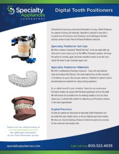 Digital Tooth Positioners