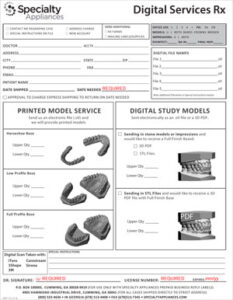 Rx Sheet Digital Services Specialty Appliances