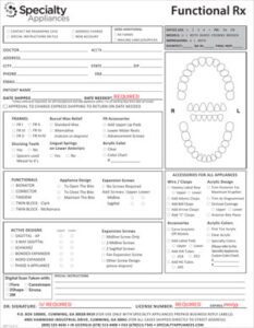 Rx Sheet Functionals Specialty Appliances
